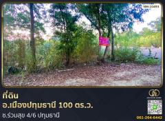 ที่ดิน อ.เมืองปทุมธานี 100 ตร.ว. ซ.ร่วมสุข 4/6 ปทุมธานี 