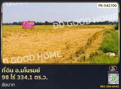 ที่ดิน อ.มโนรมย์ 98 ไร่ 334.1 ตร.ว. ชัยนาท