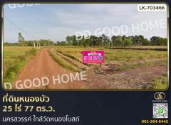 ที่ดินหนองบัว 25 ไร่ 77 ตร.ว. นครสวรรค์ ใกล้วัดหนองโบสถ์