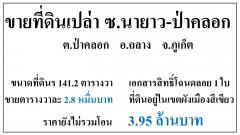 ขายที่ดินเปล่า 141.2ตรว. ซ.นายาว-ป่าคลอก ผังเขียว