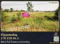 ที่ดินดงเจริญ 2 ไร่ 218 ตร.ว. พิจิตร ใกล้ โรงพยาบาลดงเจริญ