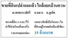 ขายที่ดินเปล่า 1-3-63.7ไร่ ซ.บ้านควน ถลาง ผังเขียว