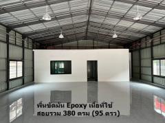 โกดังใหม่เอี่ยม ให้เช่าซอยโชคชัย4 ใกล้สตรีวิทยา 2  เป็นพื้นขัดมัน Epoxy เนื้อที่ใช้สอยรวม 380 ตรม (95 ตรว) พร้อมสำนักงาน และห้องน้ำ 4 ห้อง ขนาดโกดัง 11.5x18 เมตร ใช้สอยรวม 380 ตรม-202411211222101732166530904.jpg