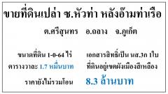 ขายที่ดินเปล่า 1-0-64ไร่ ซ.หัวท่า เอกสารสิทธิ์นส3ก. ผังสีเหลือง