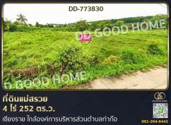 ที่ดินแม่สรวย 4 ไร่ 252 ตร.ว. เชียงราย ใกล้องค์การบริหารส่วนตำบลท่าก๊อ